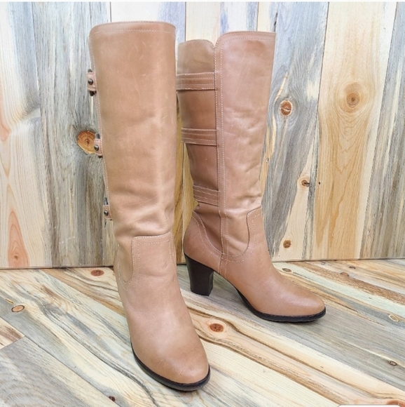 Matisse Tall Buckle Tan Leather Boots - Picture 2 of 9